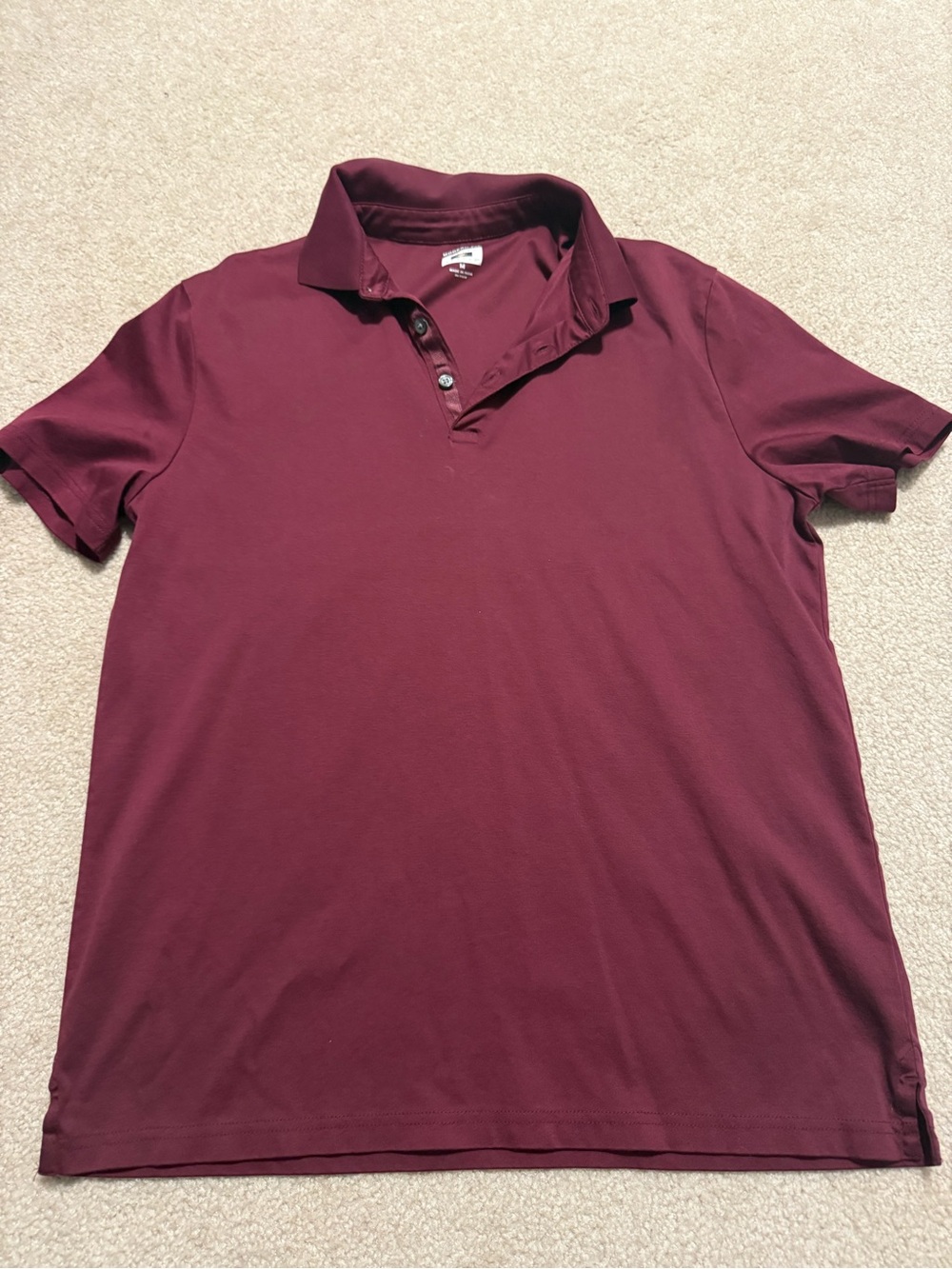 Joseph Abboud Men's Modern Fit Burgundy Short Sleeve Tee